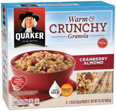 Quaker Warm & Crunchy Granola Cranberry Almond 