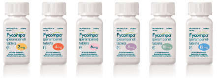 FYCOMPA™ (perampanel) CIII will be supplied as 2 mg, 4 mg, 6 mg, 8 mg, 10 mg and 12 mg film-coated tablets.