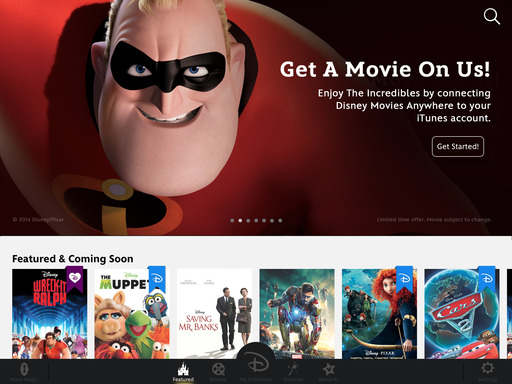 Get The Incredibles for Free! Connect Disney Movies Anywhere with iTunes © 2014 Disney © 2014 Marvel © 2014 Disney/Pixar