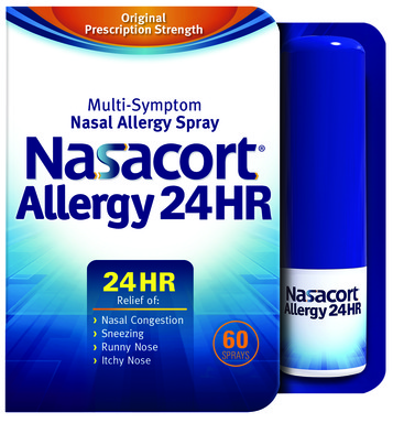Nasacort Allergy 24HR Nasal Spray is now available without a prescription.