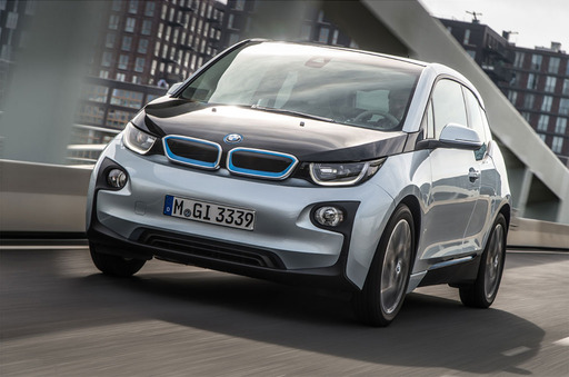 KBB.com 10 Best Green Cars of 2014: The all-new, all-electric BMW i3 will scoot to 60 mph in just over 7 seconds and is built at a plant powered completely by four wind turbines. Inside, the i3 features naturally tanned leather, plenty of recycled materials and door panels formed from visible natural fibers.