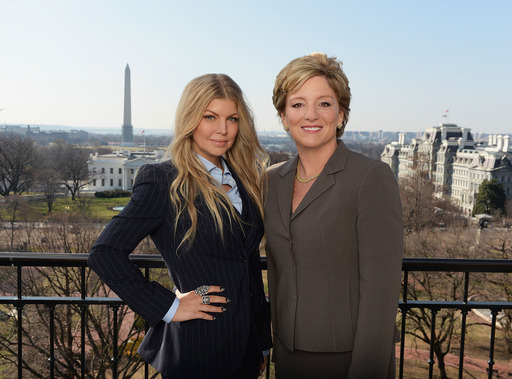 Avon Foundation Global Ambassador Fergie and Avon Products, Inc. CEO Sheri McCoy visit Washington, D.C. to announce a new global initiative to end violence against women with the Avon Foundation, Vital Voices, and the U.S. State Department.