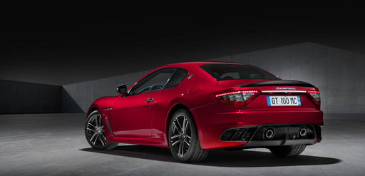 A 454hp, 4-7-liter V8, with a ZF 6-speed automatic transmission emphasizes the extreme sporting nature of the MC version of the GranTurismo, in this Magma Red GranTurismo MC Centennial Edition coupe.