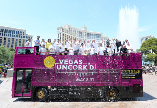 Famed chefs pair perfectly with the famed Fountains of Bellagio for Vegas Uncork'd by Bon Appetit kick-off (credit Ethan Miller for Bon Appetit) 