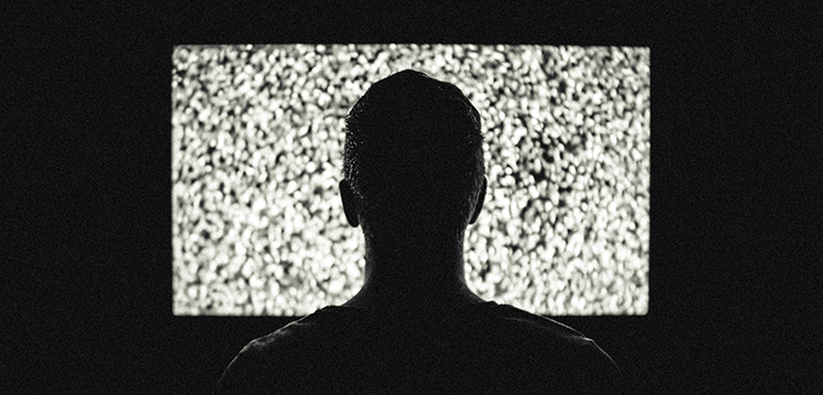 Man and Static TV