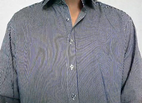 Shirt with tight stripes