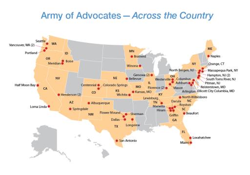 Army of Advocates - Across the Country.
