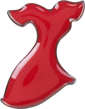 Red dress pin
