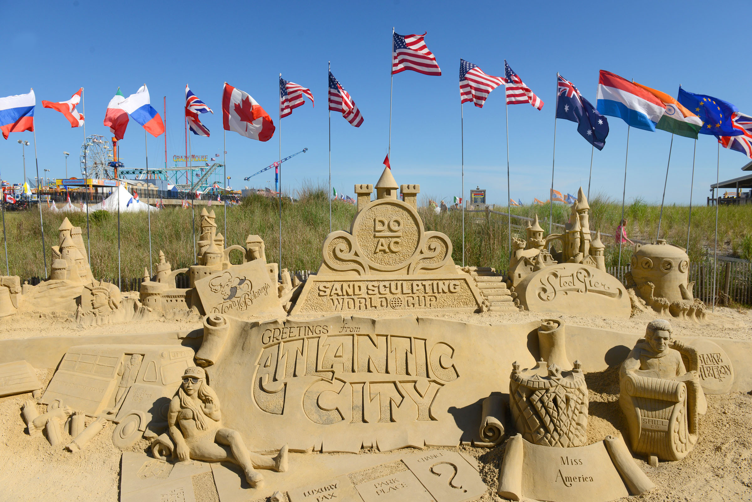DO AC Sand Sculpting World Cup free and open to the public now through July 6 from 9 a.m. to 9 p.m. See all 30 completed works of art this July 4th weekend before they’re gone! (Peter Tobia/ACA) 