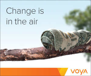 Voya Financial’s digital brand campaign includes ads mirroring its television commercial, which features the metamorphosis of a caterpillar into a butterfly.