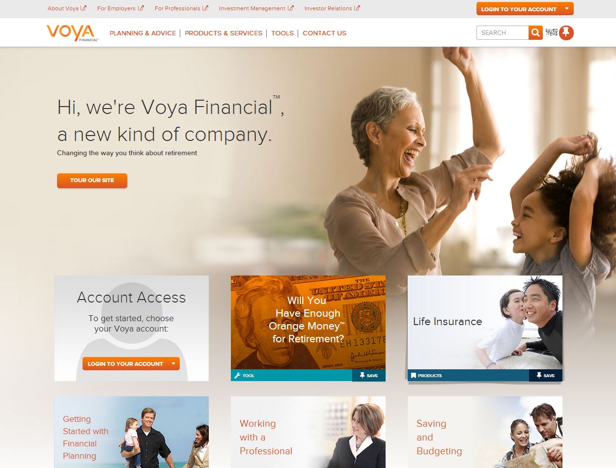 Voya.com has been designed to deliver an innovative consumer experience while showcasing Voya Financial as a new kind of financial services company.