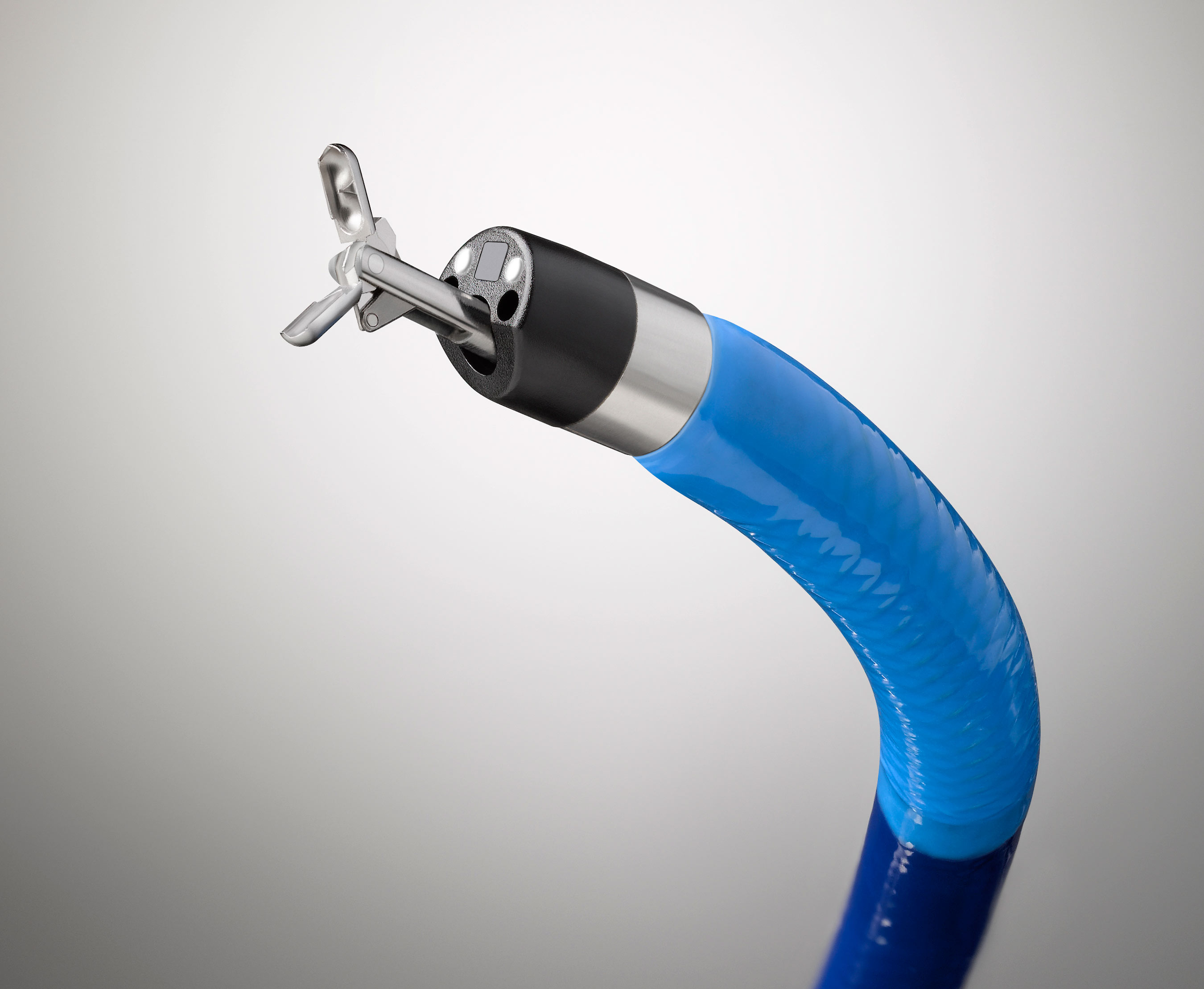 The single use SpyScope™ DS Catheter Tip includes built in optical sensor, 2 LED lights, 2 irrigation channels and a therapeutic channel for passing accessories, such as the SpyBite™ Forceps.