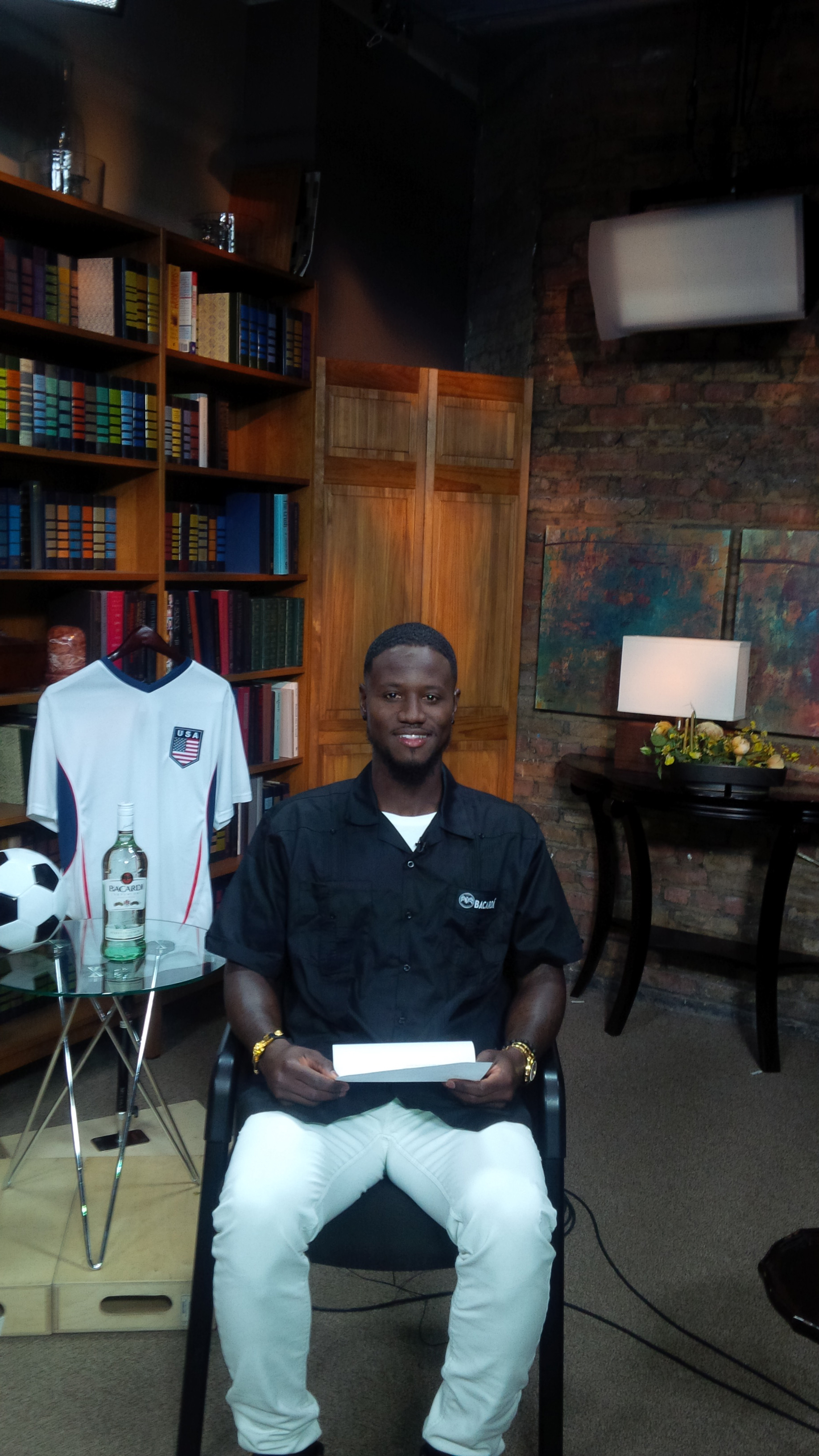 U.S. soccer player, Eddie Johnson, kicks off BACARDI Untameable Fan Contest