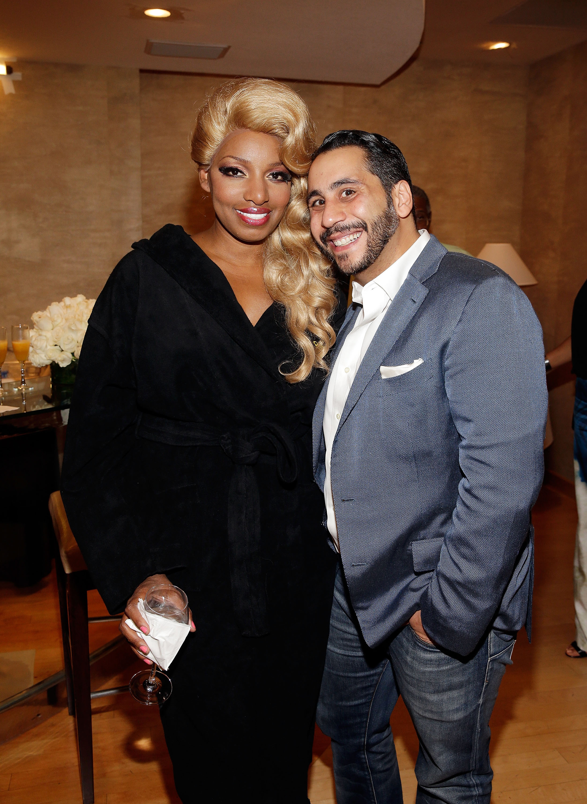 NeNe Leakes and couturier Gilbert A. Chagoury at her debut performance in Zumanity, The Sensual Side of Cirque du Soleil in Las Vegas on June 27, 2014. Photo Credit: Isaac Brekken/Getty Images