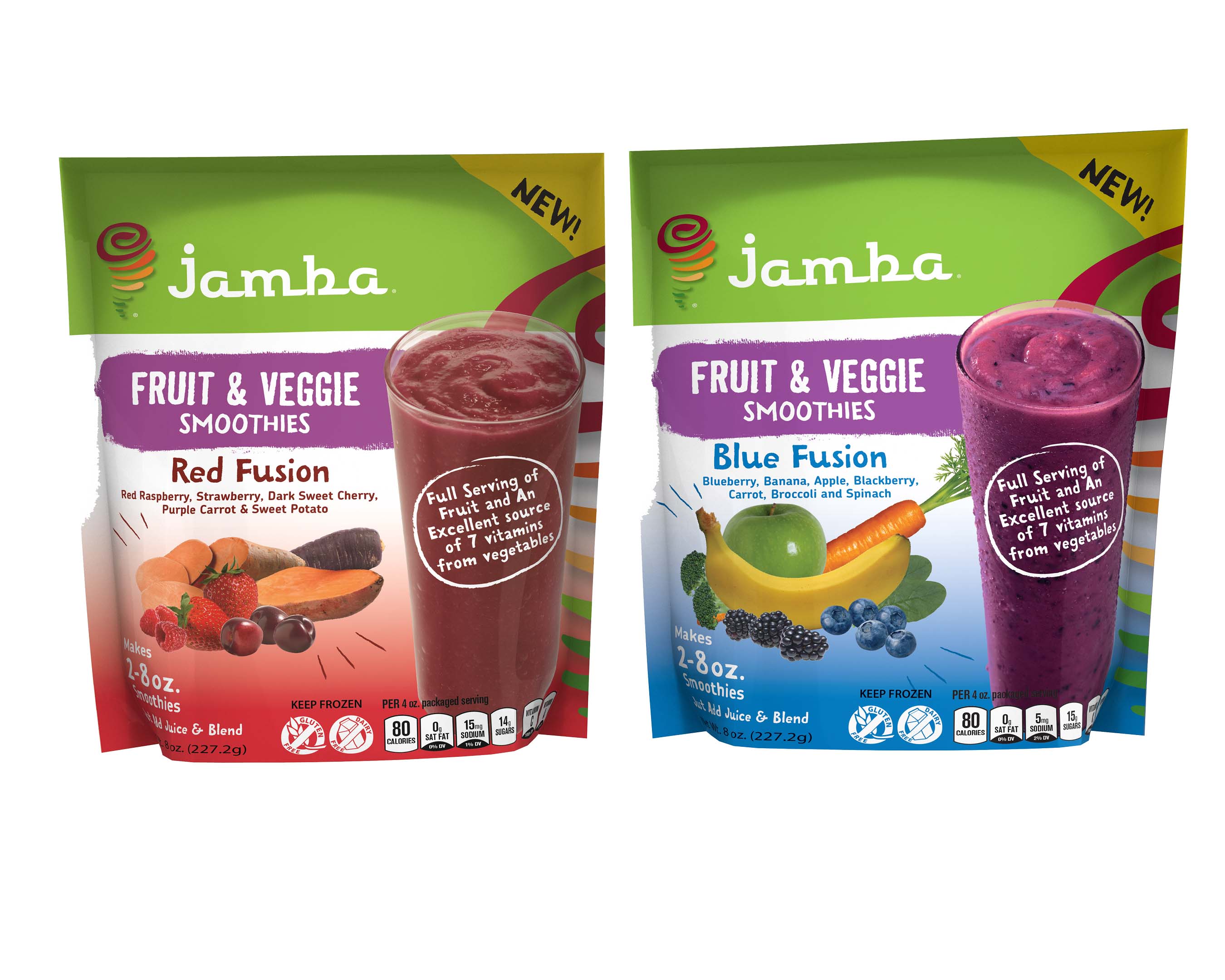 NEW FRUIT & VEGGIE FUSION SMOOTHIES FROM JAMBA® “AT HOME” OFFER THE