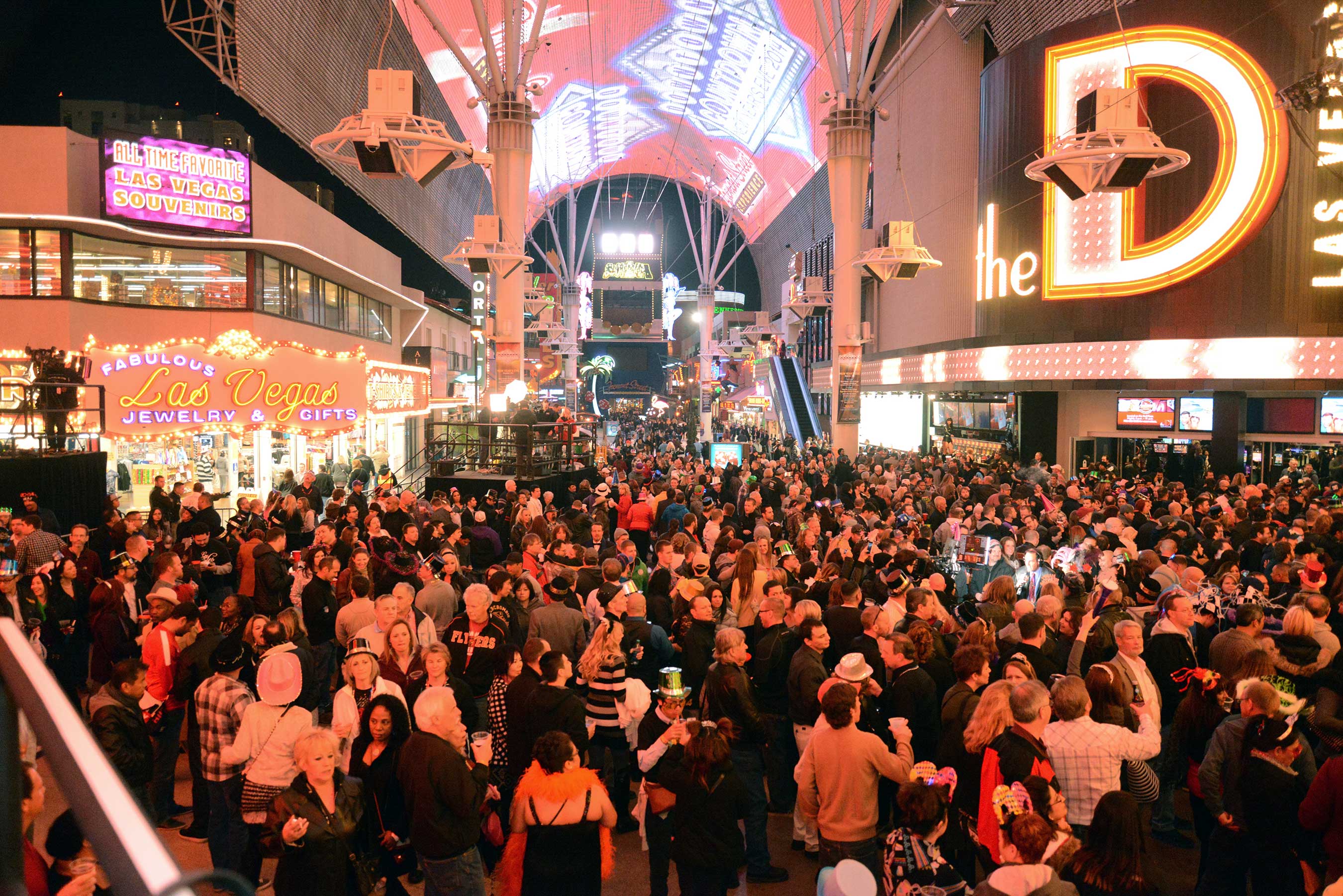 Las Vegas rings in 2014 on Fremont Street Experience.