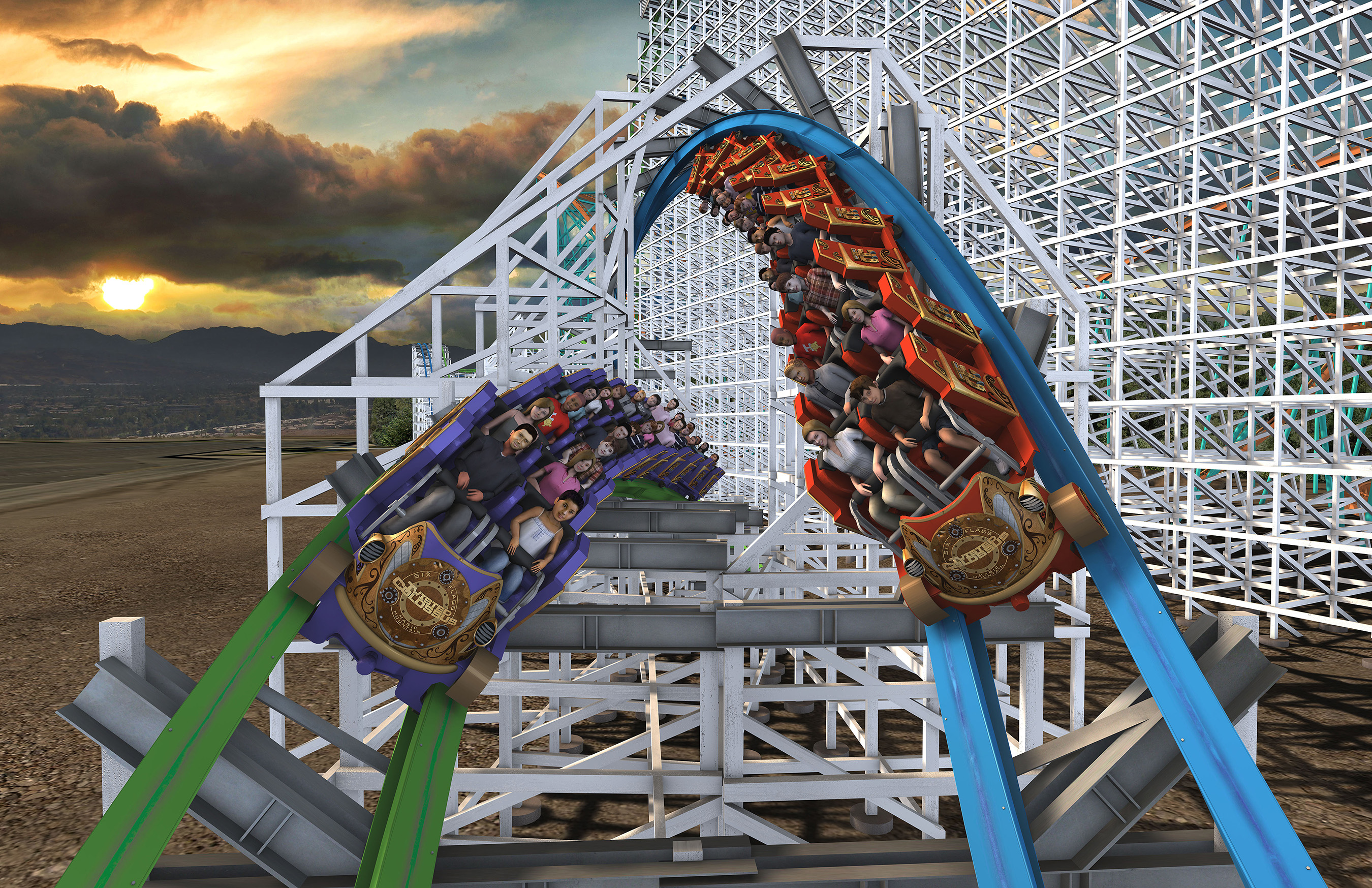 Twisted Colossus - NEW at Six Flags Magic Mountain - Spring 2015