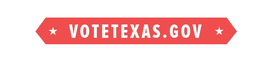 Vote Texas banner in English.