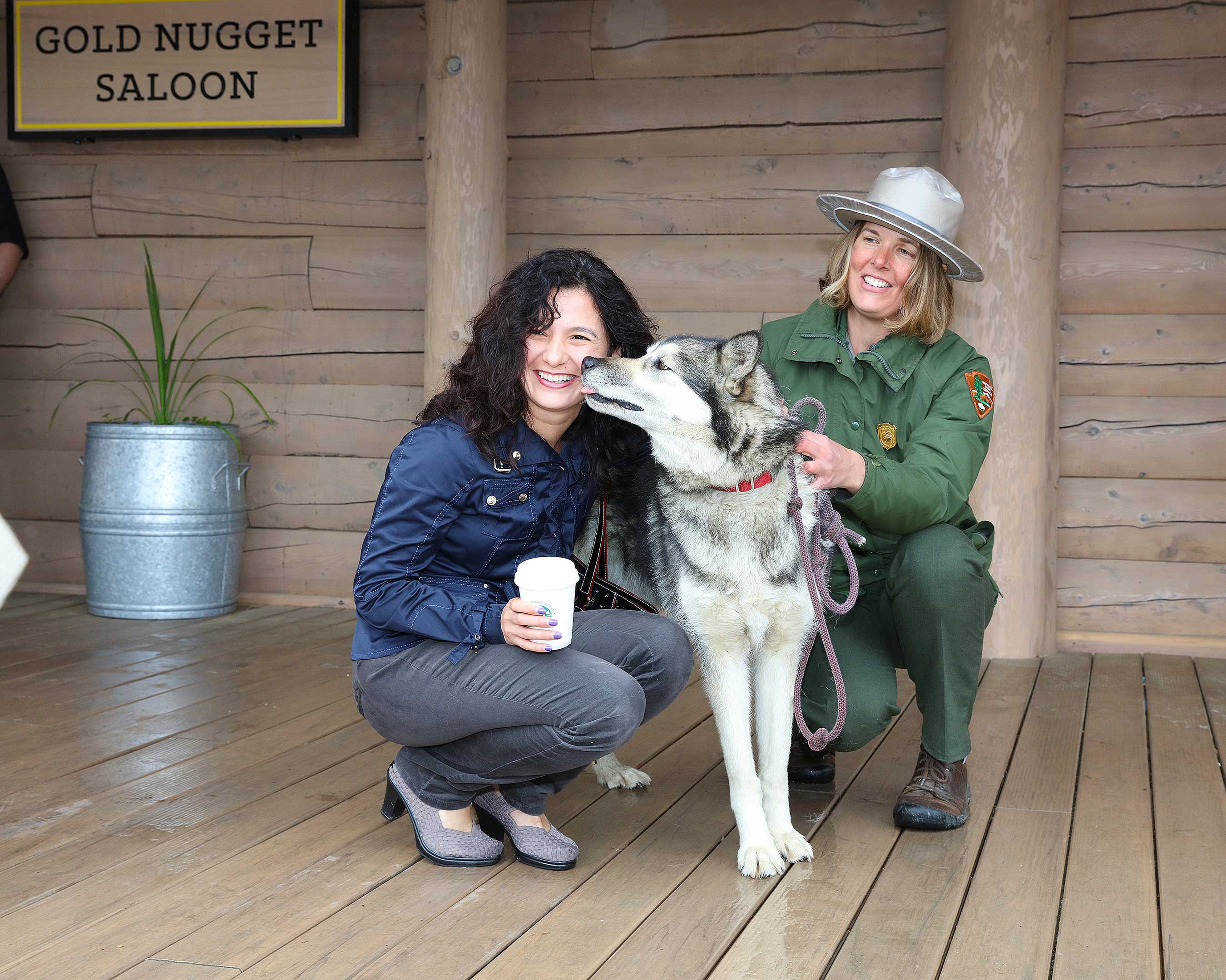 Husky dogs from National Parks Service at Denali National Park joined the grand opening of Holland America Line’s Denali Square at McKinley Chalet Resort in Alaska. Ribbon cutting was held June 3.