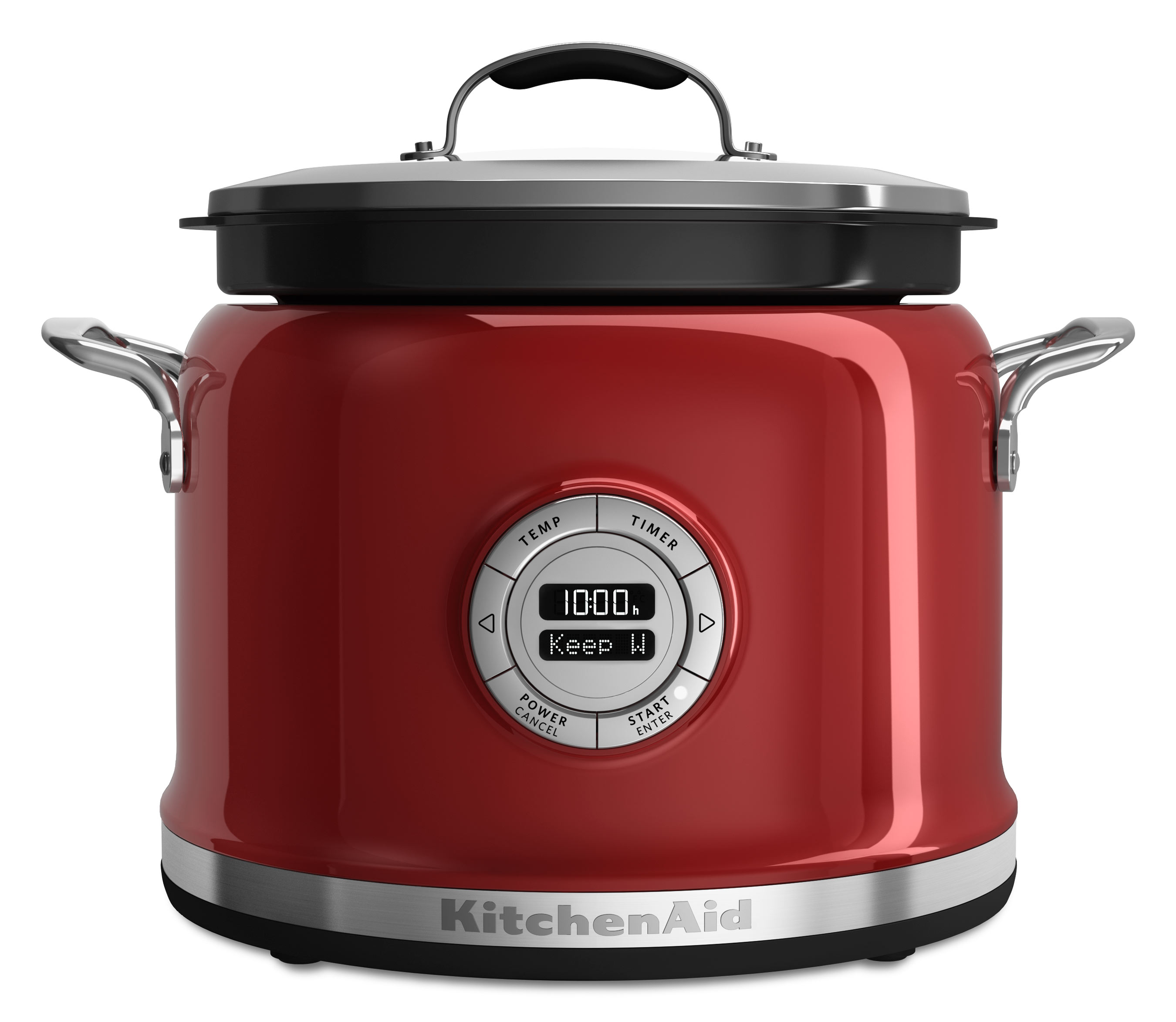 The KitchenAid Multi-Cooker features 10 cooking functions, step-by-step cooking modes and a stirring accessory that allows for assisted cooking at precise temperatures.