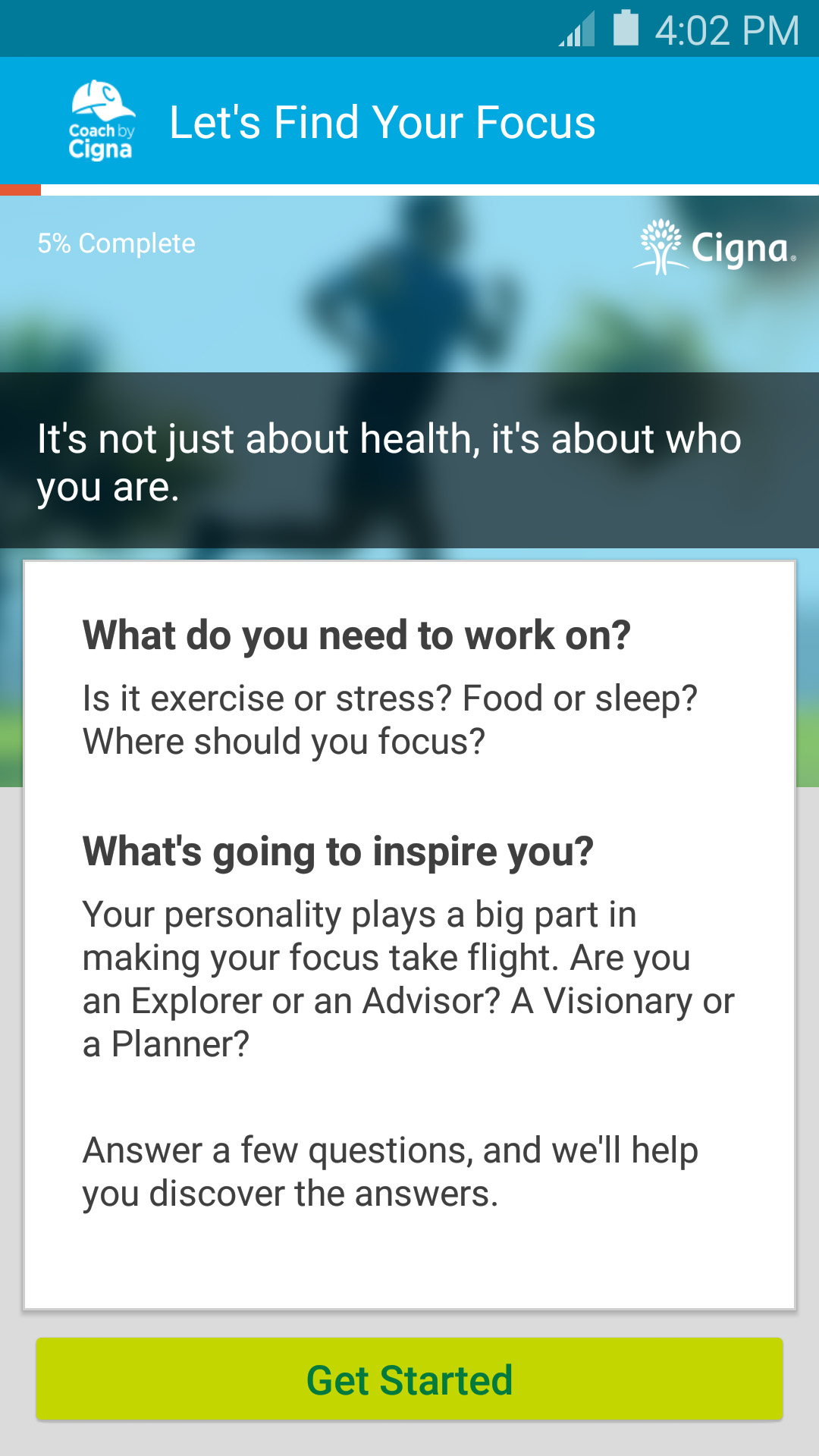 Screenshot: Find your Focus Screenshot: Find your Focus