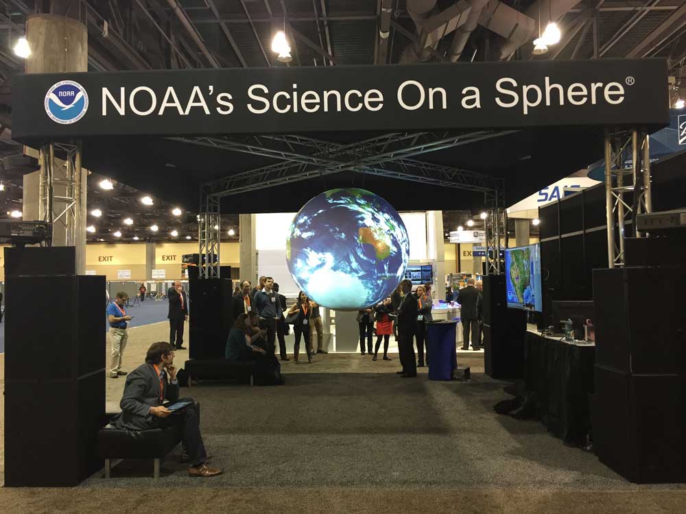 New state-of-the-art Science on a Sphere presented by National Oceanic & Atmospheric Administration.