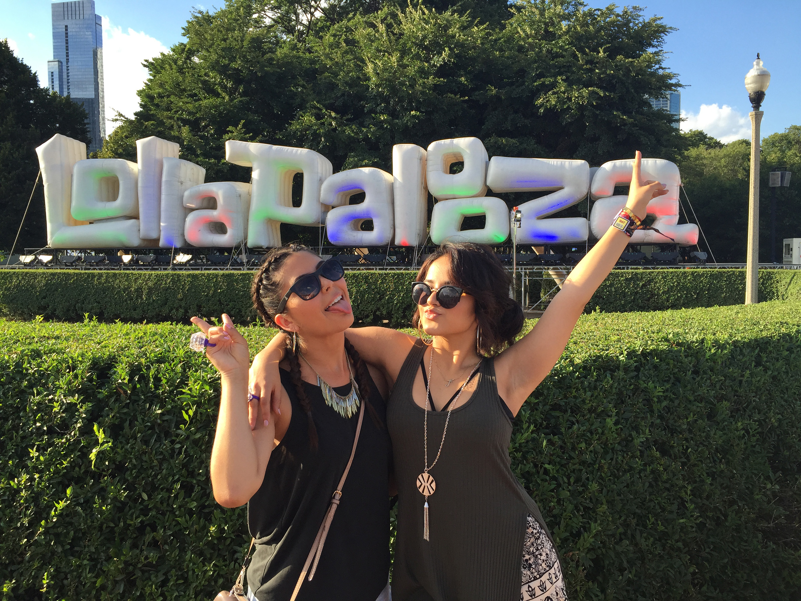 Becky G and friend, Chloe Casillas, enjoy Lollapalooza