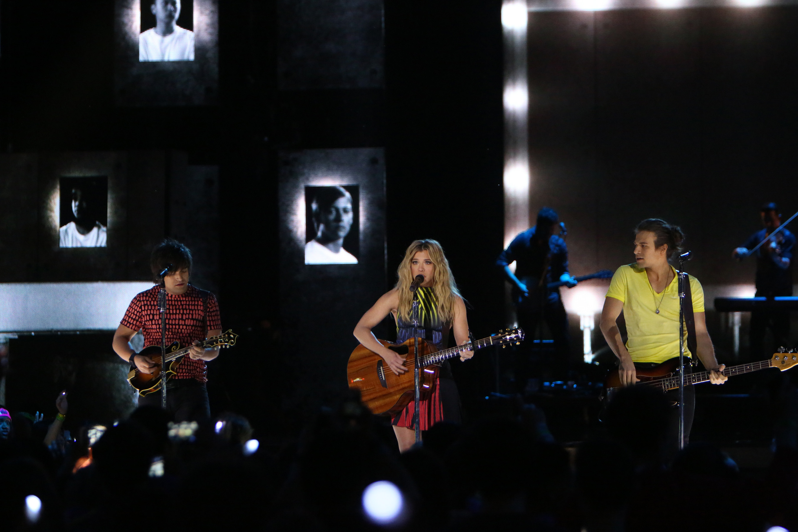 The Band Perry performs on stage at We Day. Photo Credit: Getty Images, Jeff Schear