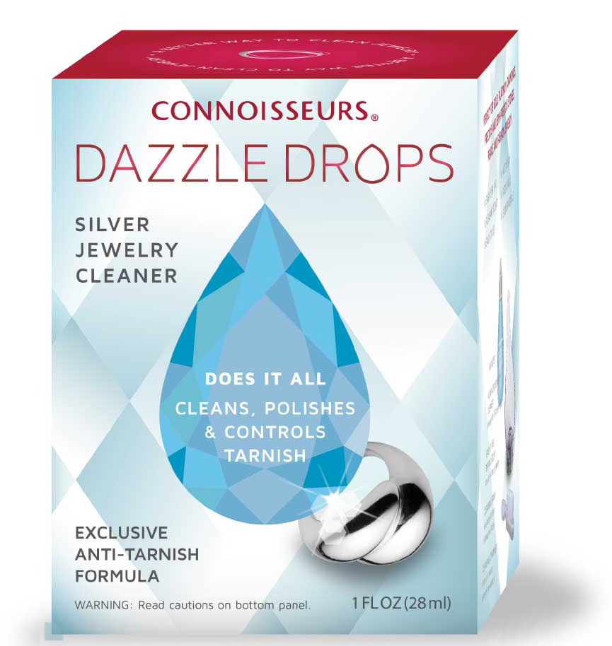 Connoisseurs Dazzle Drops™ Silver Jewelry Cleaner does it all -- "Cleans, polishes and controls tarnish."