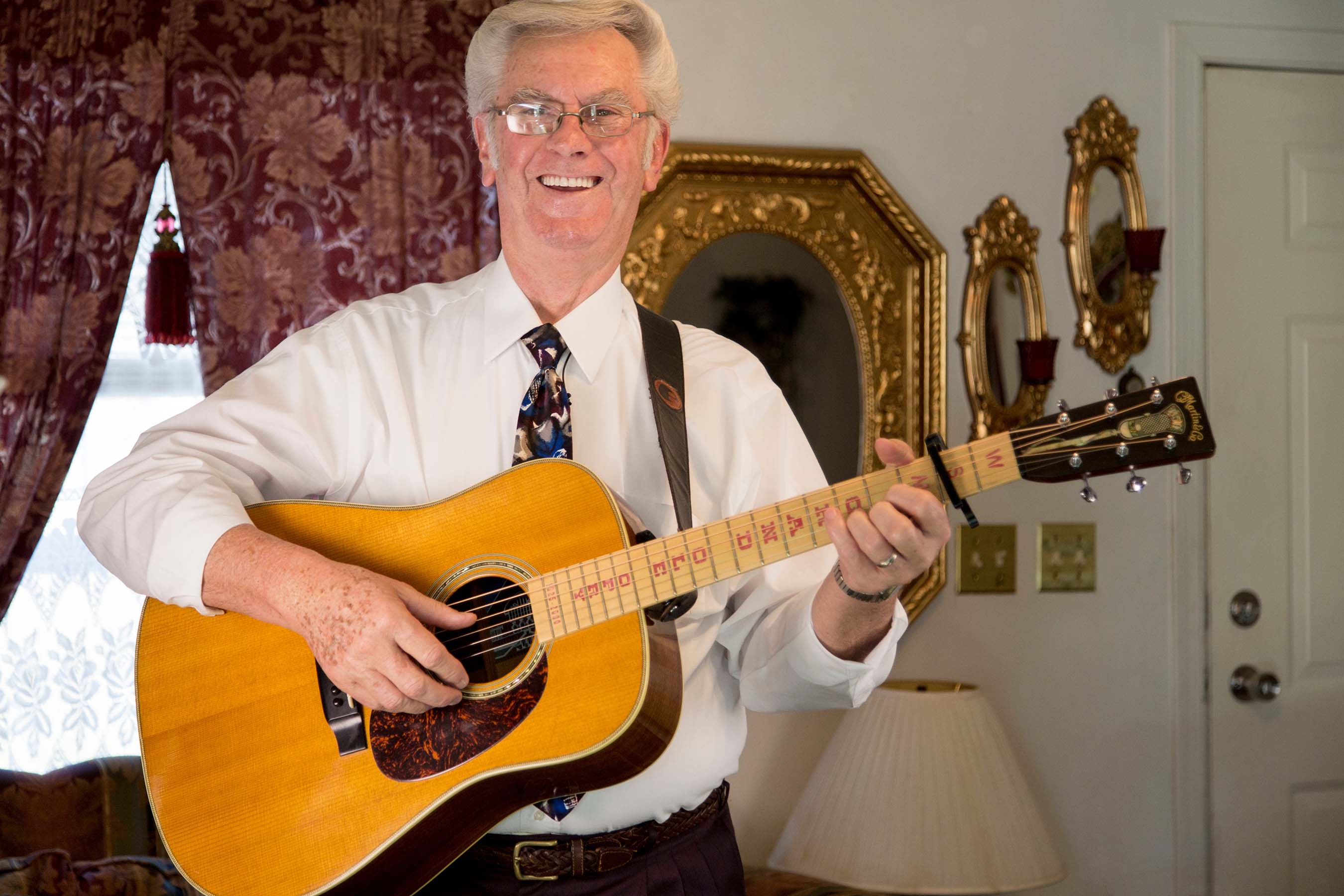 Lee Allen has been playing bluegrass music on his guitar for 50 years.