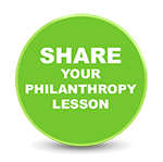 share your philanthropy lesson button