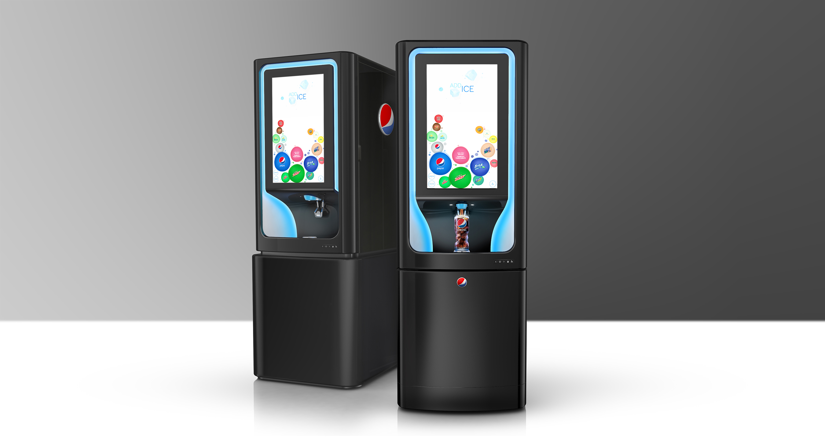 Pepsi Spire, a state-of-the-art beverage dispensing fountain, puts hundreds of drink combinations at people’s fingertips and can pour up to 3 flavor shots simultaneously with any featured beverage.