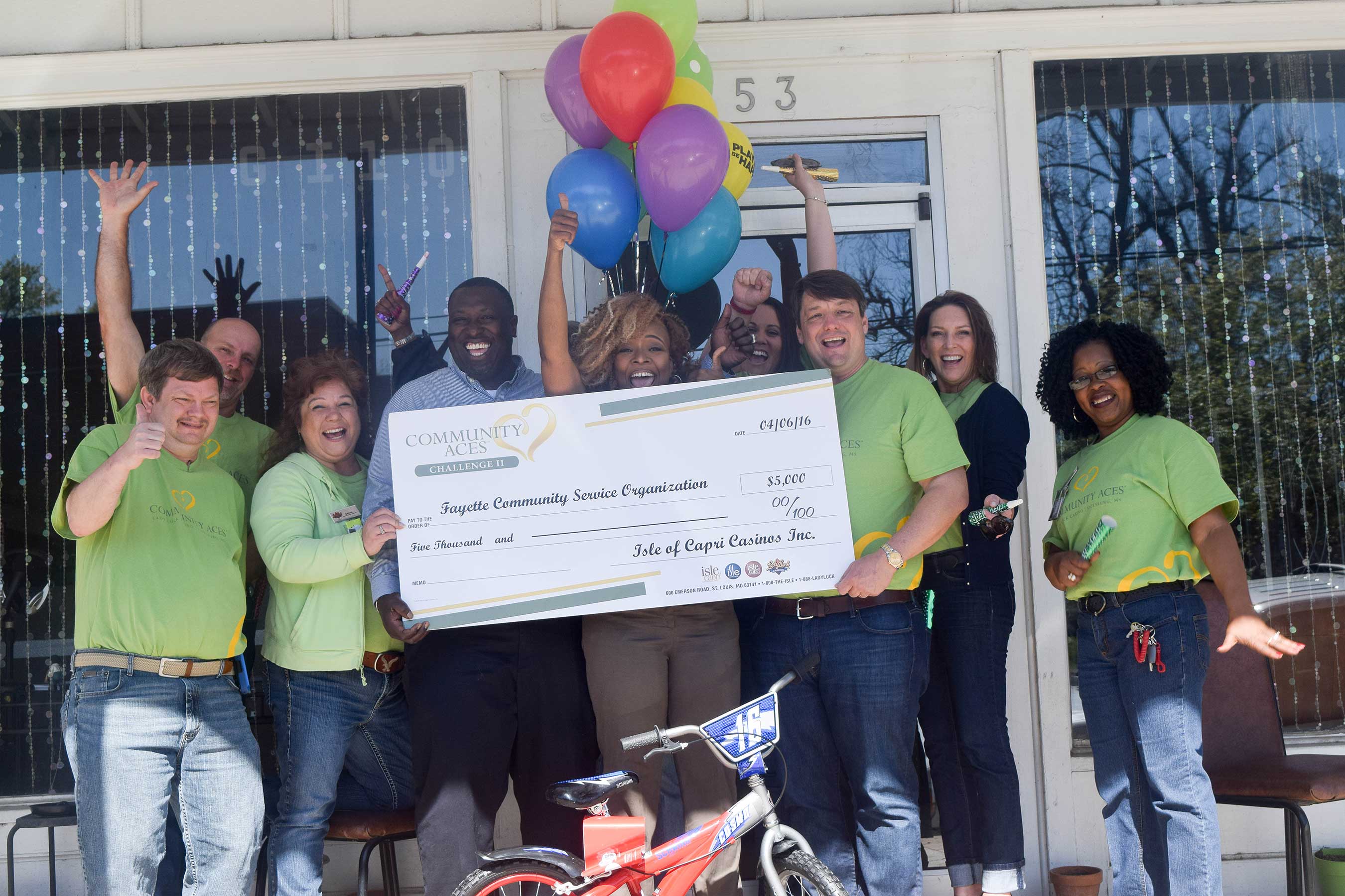 Fayette Community Service Organization, based in Fayette, Mississippi, was granted $5,000 toward the purchase of bicycles for its Get Fit program.