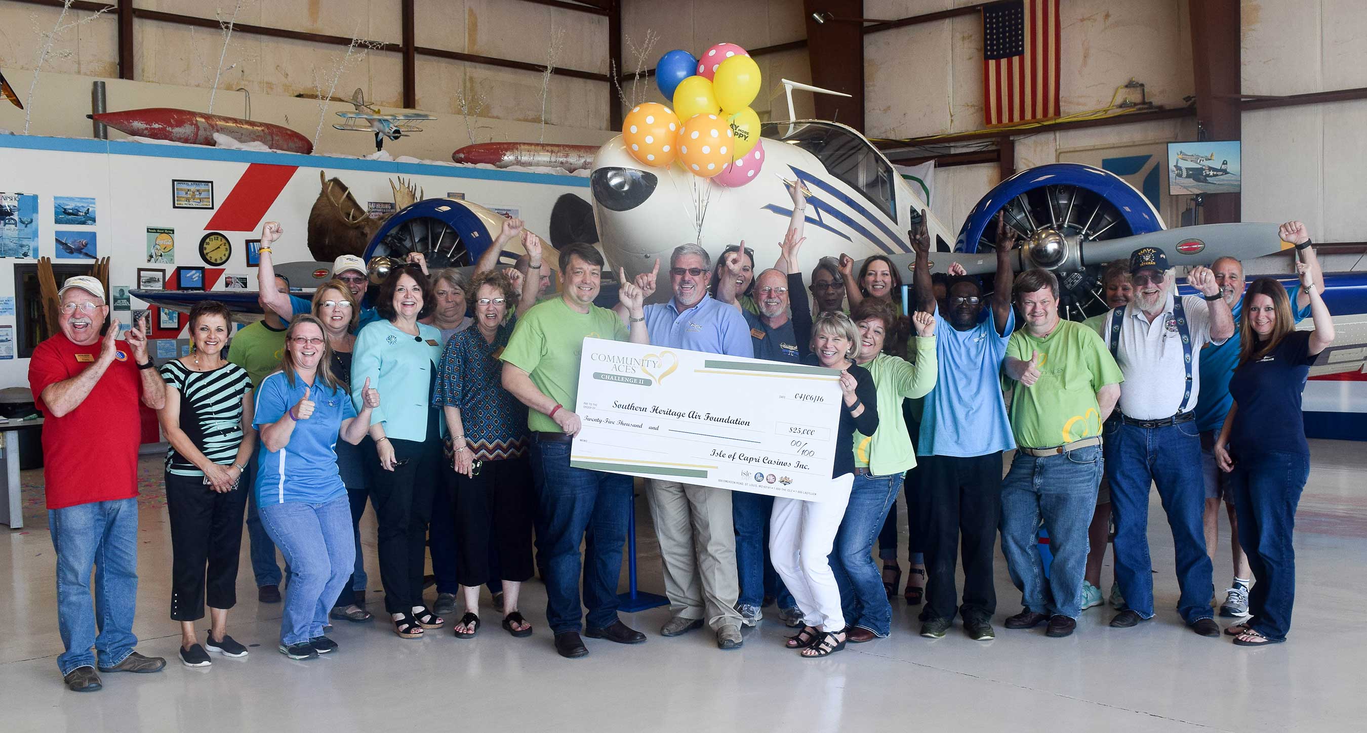 Southern Heritage Air Foundation, based in Tallulah, Louisiana, garnered over 6,000 votes to take home $25,000 in Community Aces Challenge 2