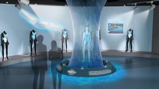 People looking at projections from LightScene