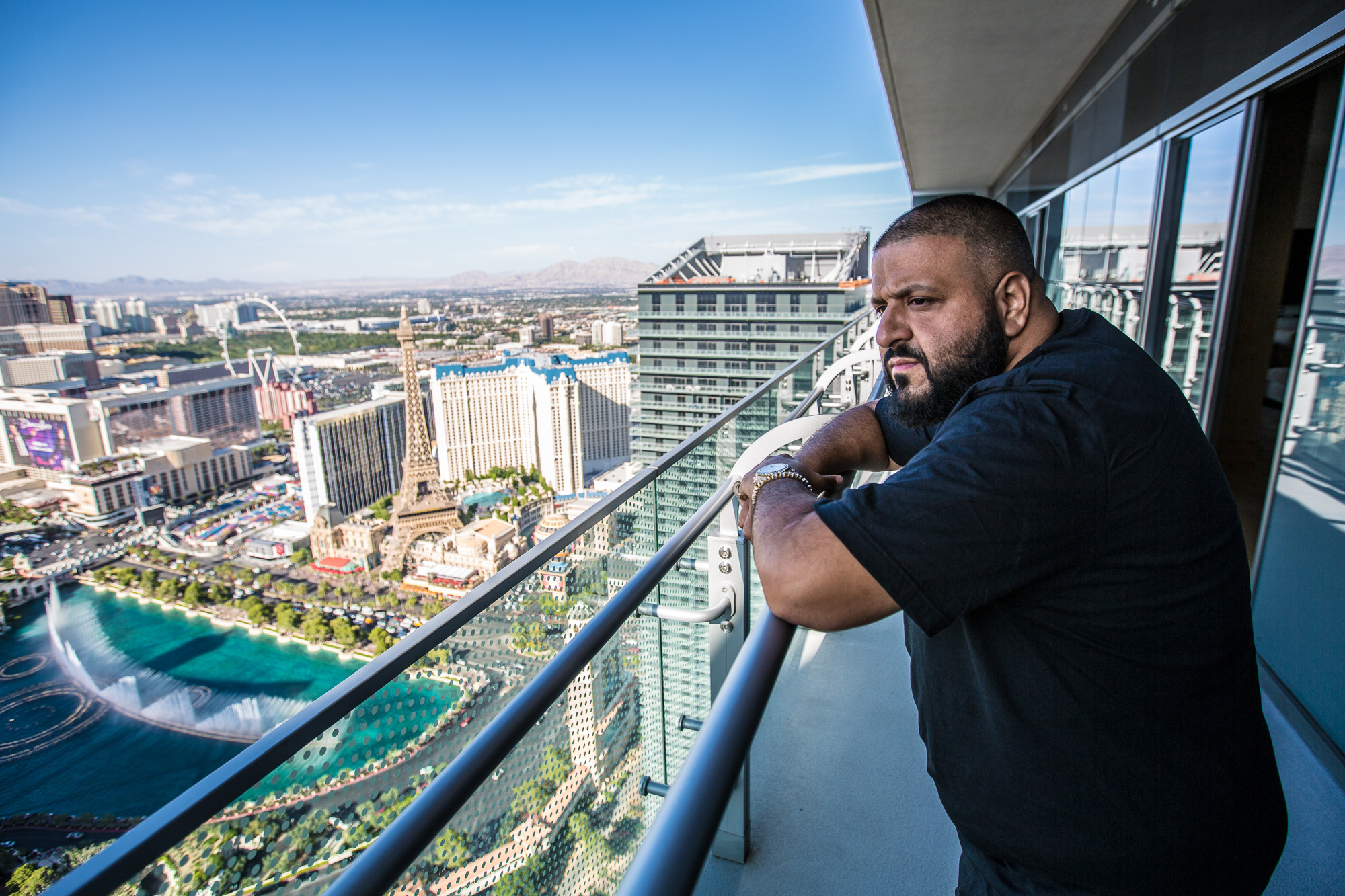 DJ Khaled enjoys breathtaking views of the Strip while launching the official Las Vegas Snapchat account