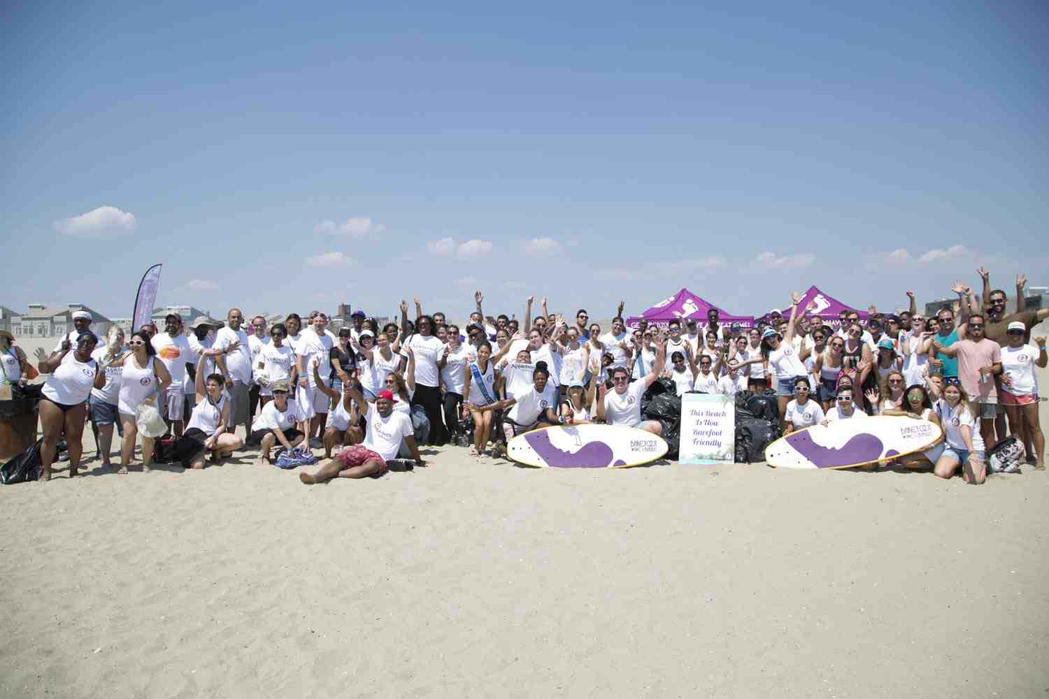 Volunteers Celebrating Barefoot Wine Beach Rescue in 2015