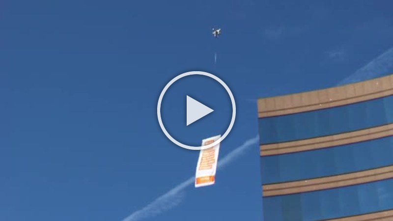 B-roll footage of drones at Vonage Business Tech Takeover