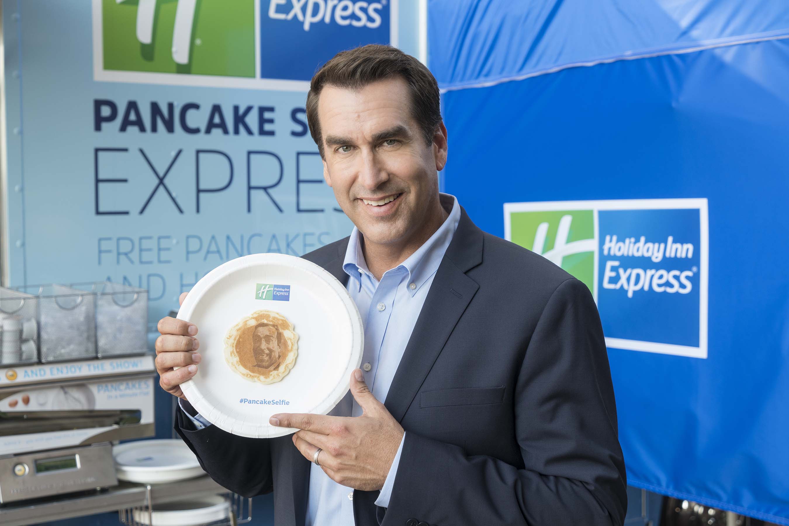 The Pancake Selfie Express is one of the simple, yet genius, ideas cooked up for Smart Travelers by the brand’s very hungry Creative Director, actor/comedian Rob Riggle.