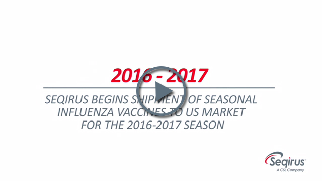 Seqirus now shipping its complete portfolio of seasonal influenza vaccines to US market for the 2016-2017 season