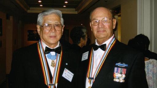 Korean War Veterans Joe Annello and Hiroshi &ldquo;Hershey&rdquo; Miyamura
