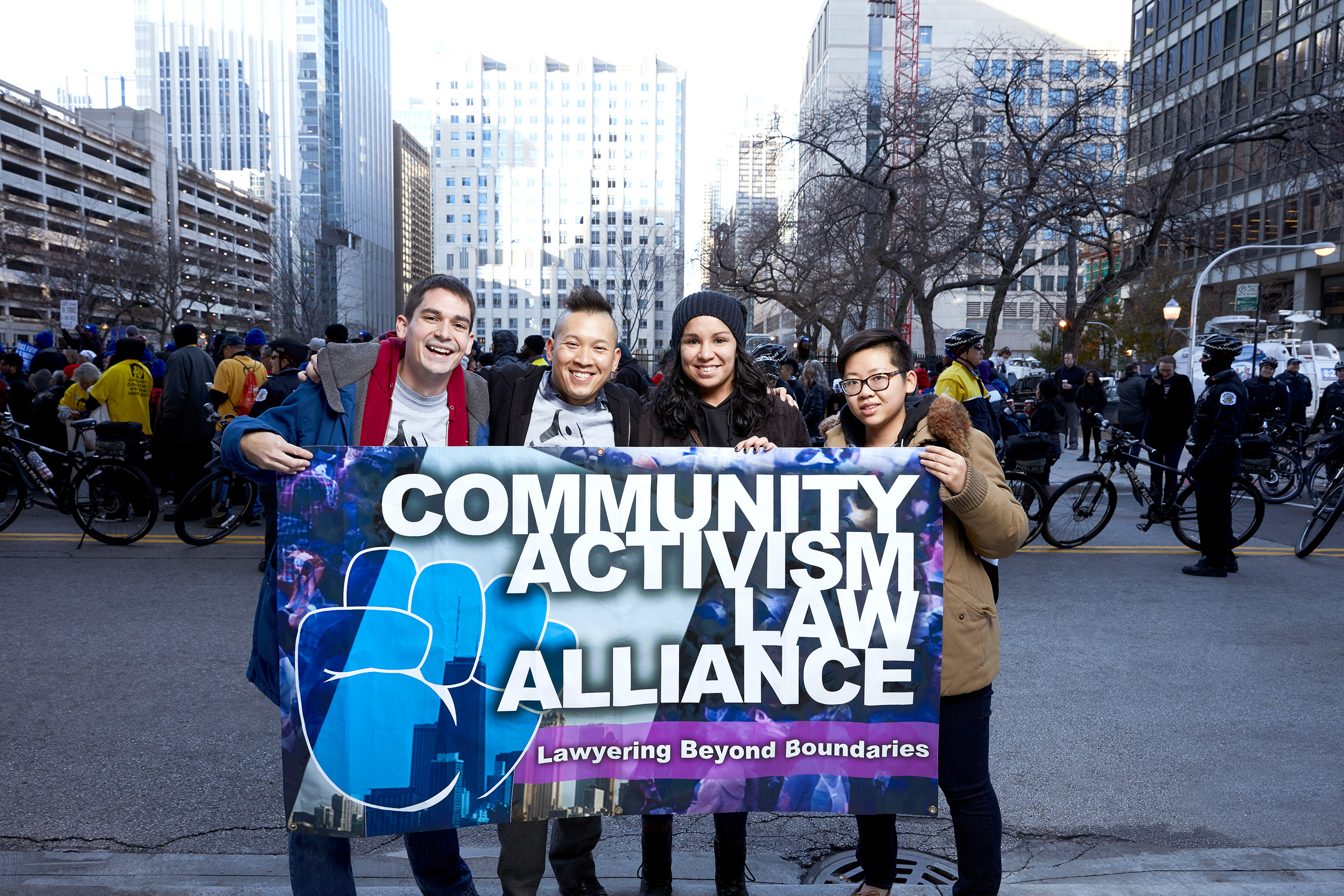 KIND People Winner and founder of Community Activism Law Alliance, Lam Ho, with his team on the streets of Chicago