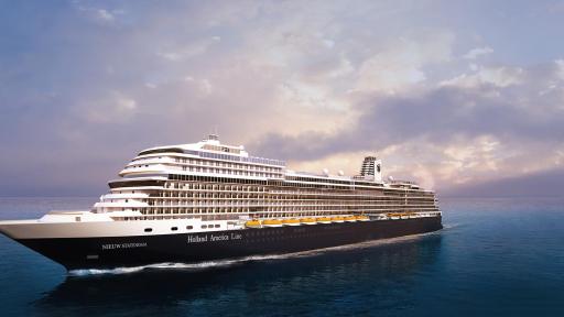 Holland America Line&rsquo;s Nieuw Statendam on the ocean