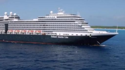 Cruise ship on a blue ocean