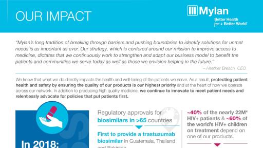Mylan 2018 GSR Progress Report Summary PDF