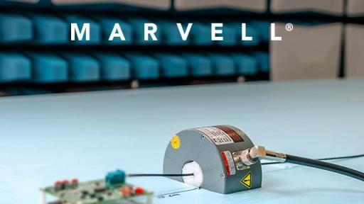 Electronics being tested in Marvell’s automotive EMC lab