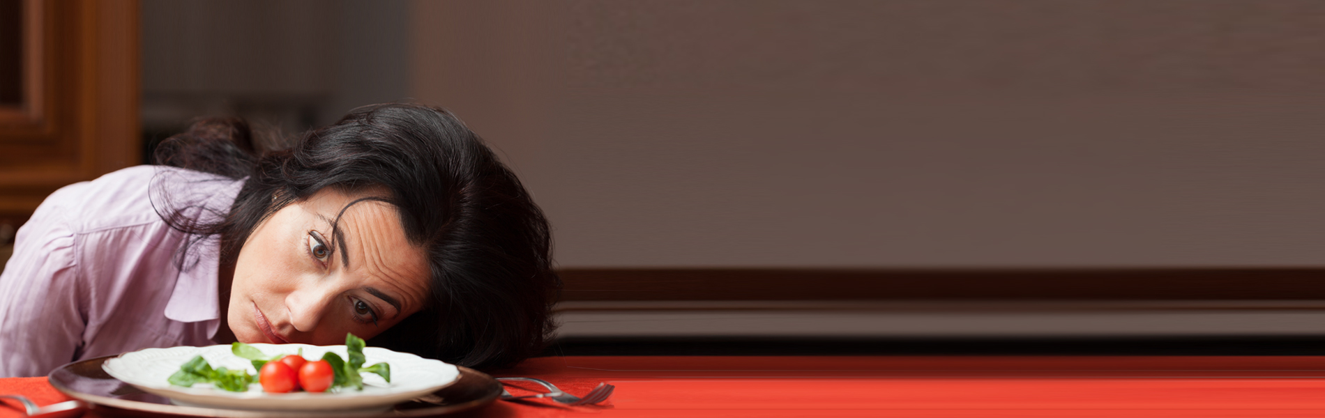 Woman laying on her side