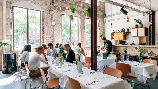 People dining in restaurant