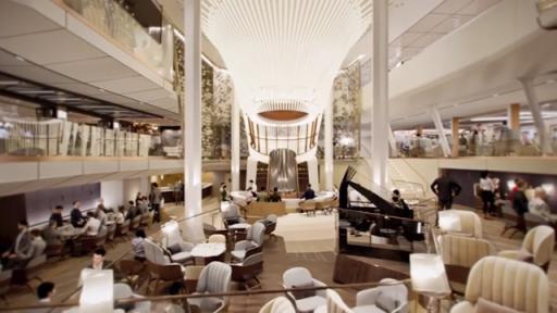 Celebrity Edge marks a turning point in the future of ship design. Designed in 3-D, Celebrity Edge nears completion at the Chantiers de l'Atlantique shipyard in Saint Nazaire, France and they revealed the iconic space, The Grand Plaza, designed by Paris-based Patrick Jouin and Sanjit Manku of Jouin Manku Studio. The ship is poised to transform the way modern travelers experience the world. Take a sneak peek at the world&rsquo;s most anticipated new ship!