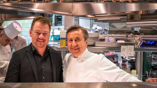 Cornelius Gallagher, Celebrity Cruises, AVP Food and Beverage Operations, with Chef Daniel Boulud at Daniel